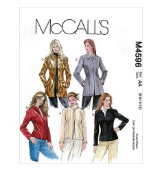 4596 MCCALLS  ZIPPY COLLAR JACKET LENGTHS PATTERN 10-16, 16-22 CHOICE